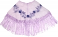 Poncho de gasa con macrame