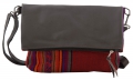 Bandolera en piel y tejido andino