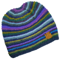 Gorro arcoíris tejido a mano Talla grande